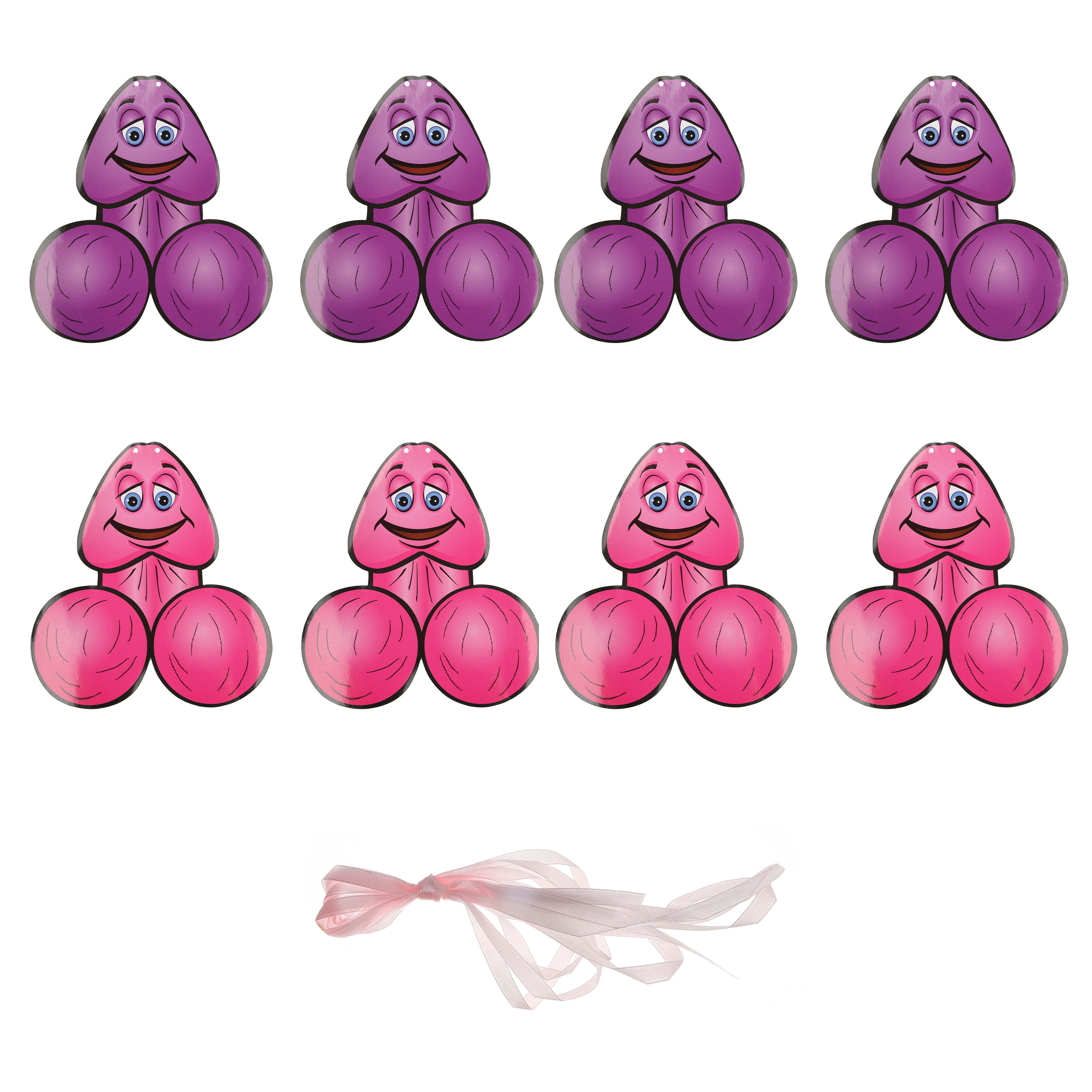 Гирлянда на Девичник, Розовый, 23*21 см, 2 м, 1 упак.