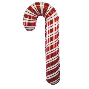 Шар (33''/84 см) Фигура, Леденец трость (надув воздухом), Красный, 1 шт. в уп.