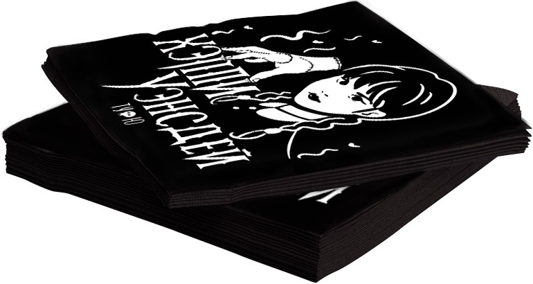 Сервировочные салфетки, Мрачная стори, Черный, 33*33 см, 20 шт.