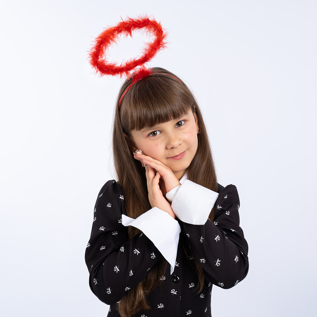 Ободок, Ангел, Красный, 1 шт. 