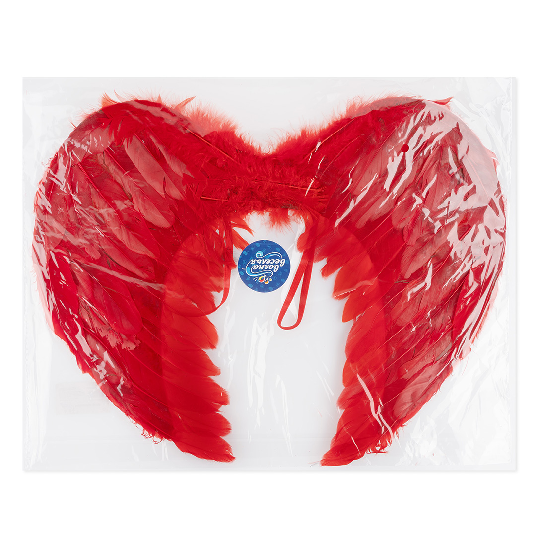 Крылья, Ангел, Размер M, Красный, 60*45 см, 1 шт. 