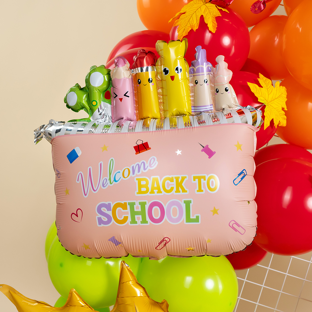 Шар (26''/66 см) Фигура, Школьный пенал, Розовый, Сатин, 1 шт.