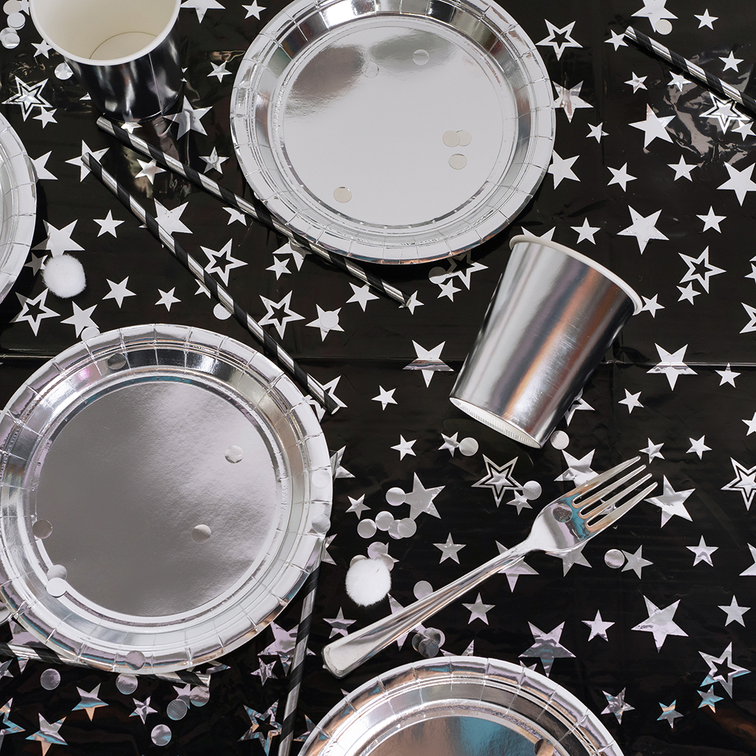 Вилки, Серебро, Металлик, 18 см, 10 шт. в упак. 