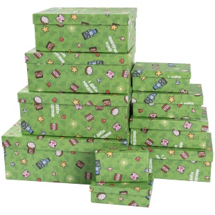 Набор коробок Пиксели, С Днем Рождения!, 33*20*13 см, 10 шт. в упак. 