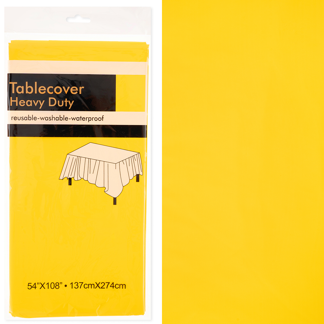 Скатерть одноразовая, Мастхэв, Желтый, 137*274 см, 1 шт.