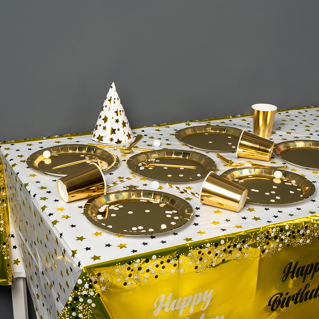 Стаканы (250 мл) Золото, Металлик, 6 шт.