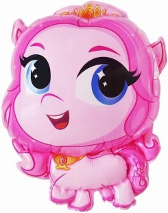 Шар (28''/71 см) Фигура, Маленькая пони, Розовый, 1 шт.
