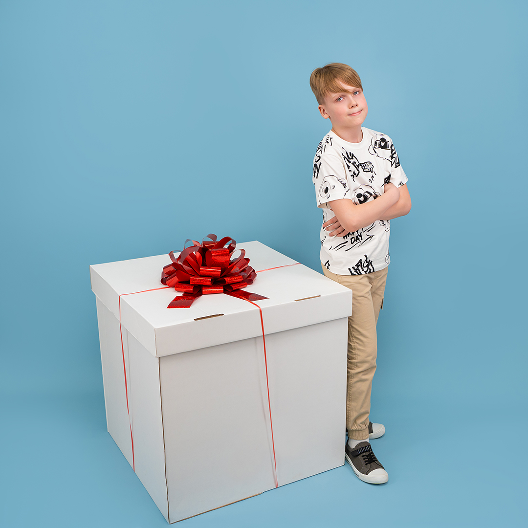 Бант Шар, Красный, Голография, 36 см, 1 шт. в упак. 