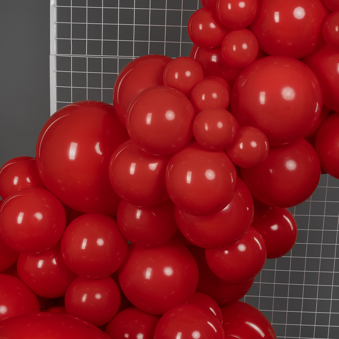 Шар (18''/46 см), Королевский красный, пастель, 10 шт.