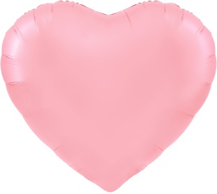 Шар (68''/173 см) Сердце, Светло-розовый, Сатин, 1 шт. в уп.