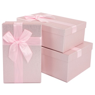 Набор коробок Чудесный подарок, Нежно-розовый, 23*16*9,5 см, 3 шт. в упак. 