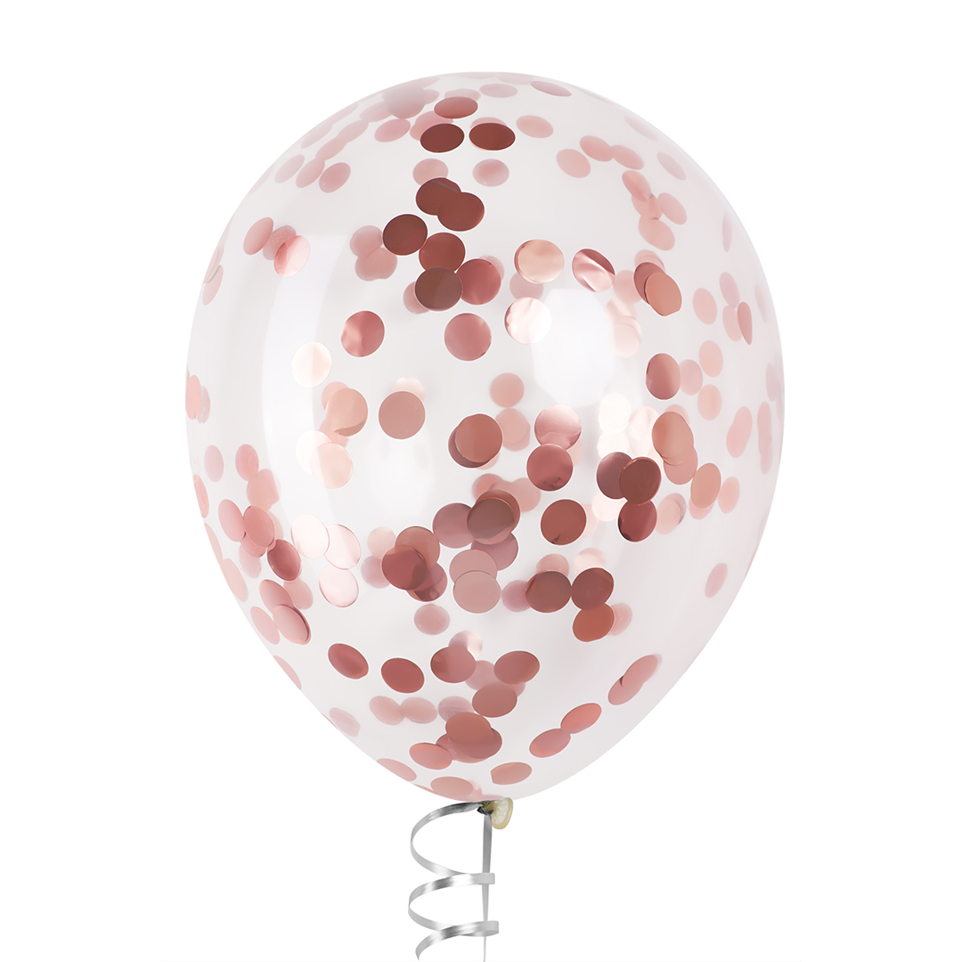 Конфетти фольга Круг, Розовое Золото, Хром, 2 см, 50 г.