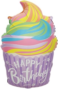 Шар (23''/58 см) Фигура, Нежный капкейк, 1 шт. в уп.
