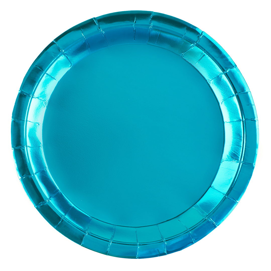 Тарелки (7''/18 см) Голубой, Металлик, 6 шт.