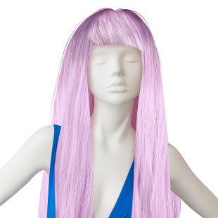 Парик карнавальный, 160 гр, Классик, Светло-сиреневый, 1 шт. в упак. 