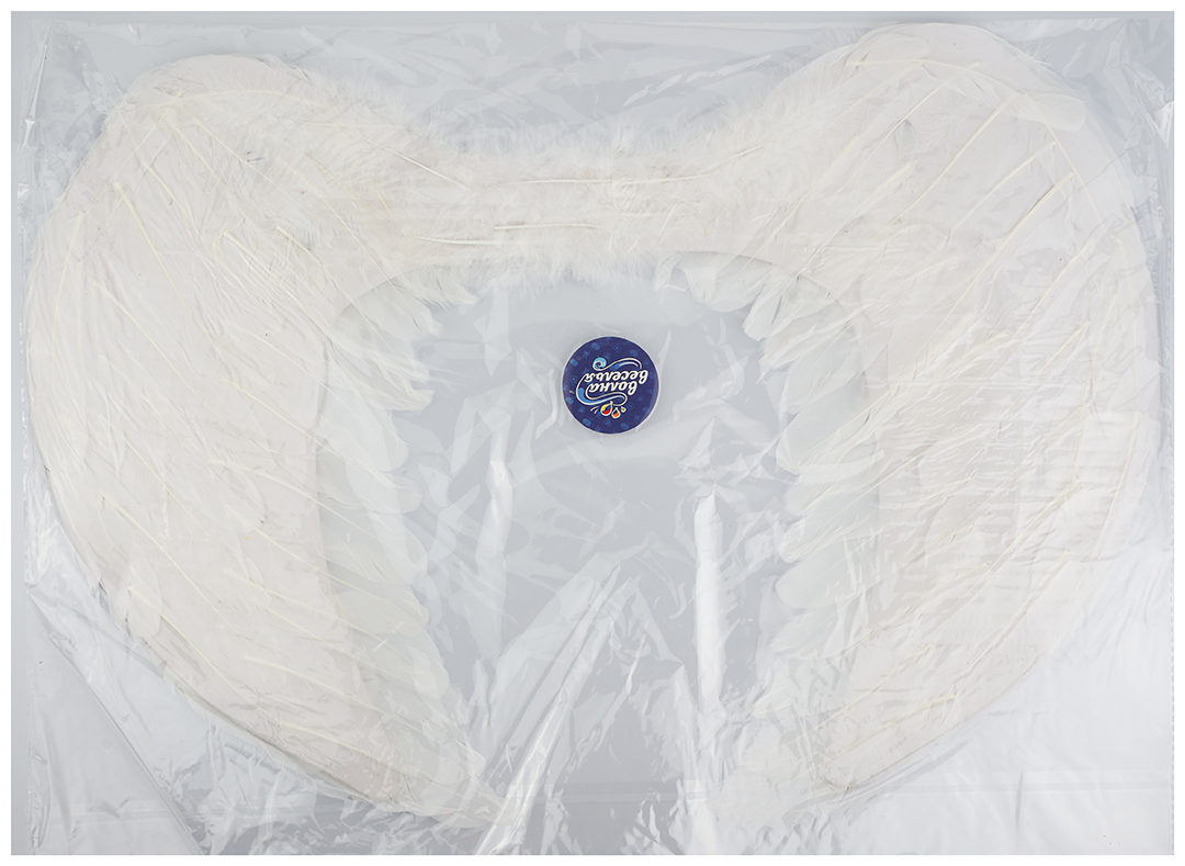 Крылья, Ангел, Размер M, Белый, 60*45 см, 1 шт. 