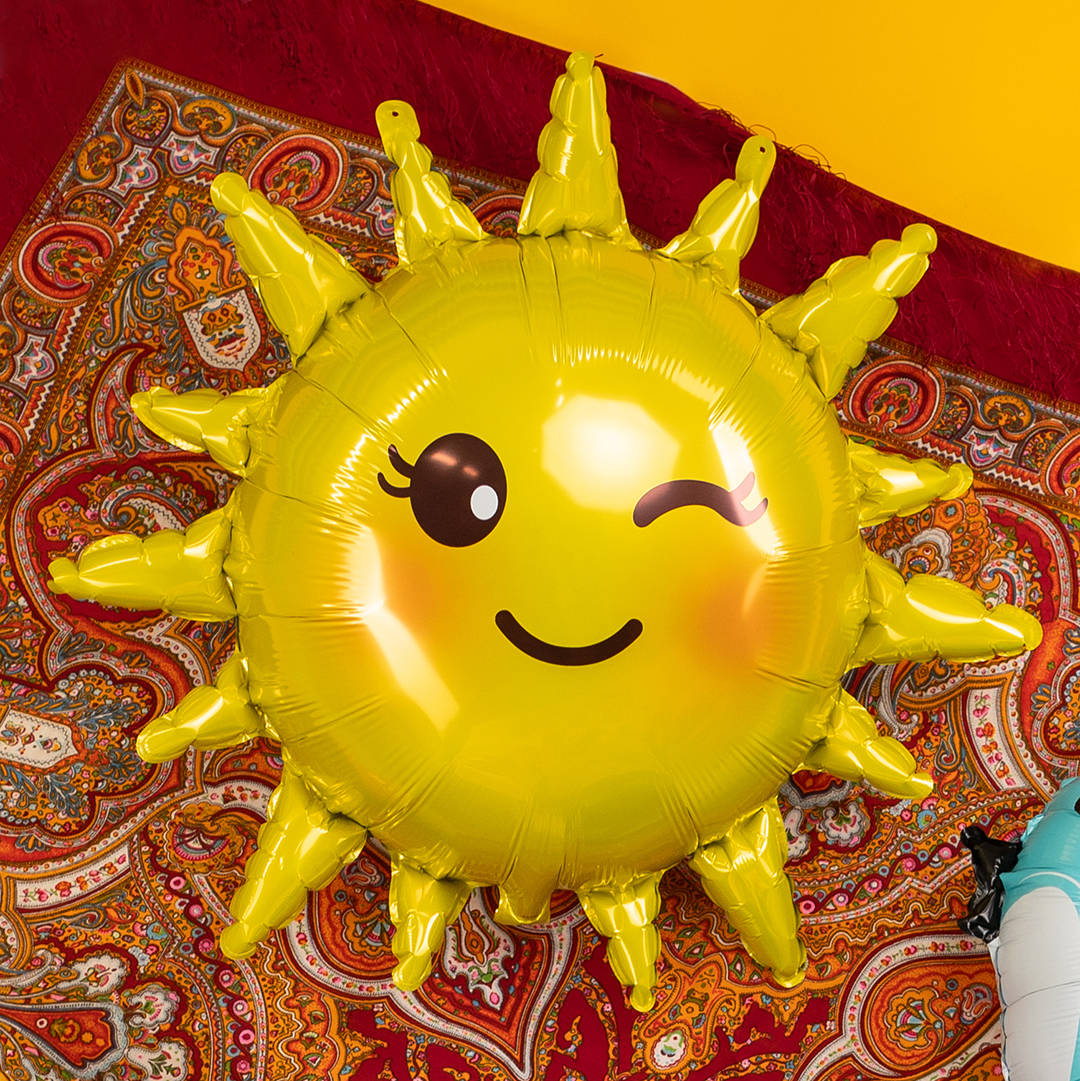 Шар (31''/79 см) Фигура, Солнце, 1 шт. в уп.
