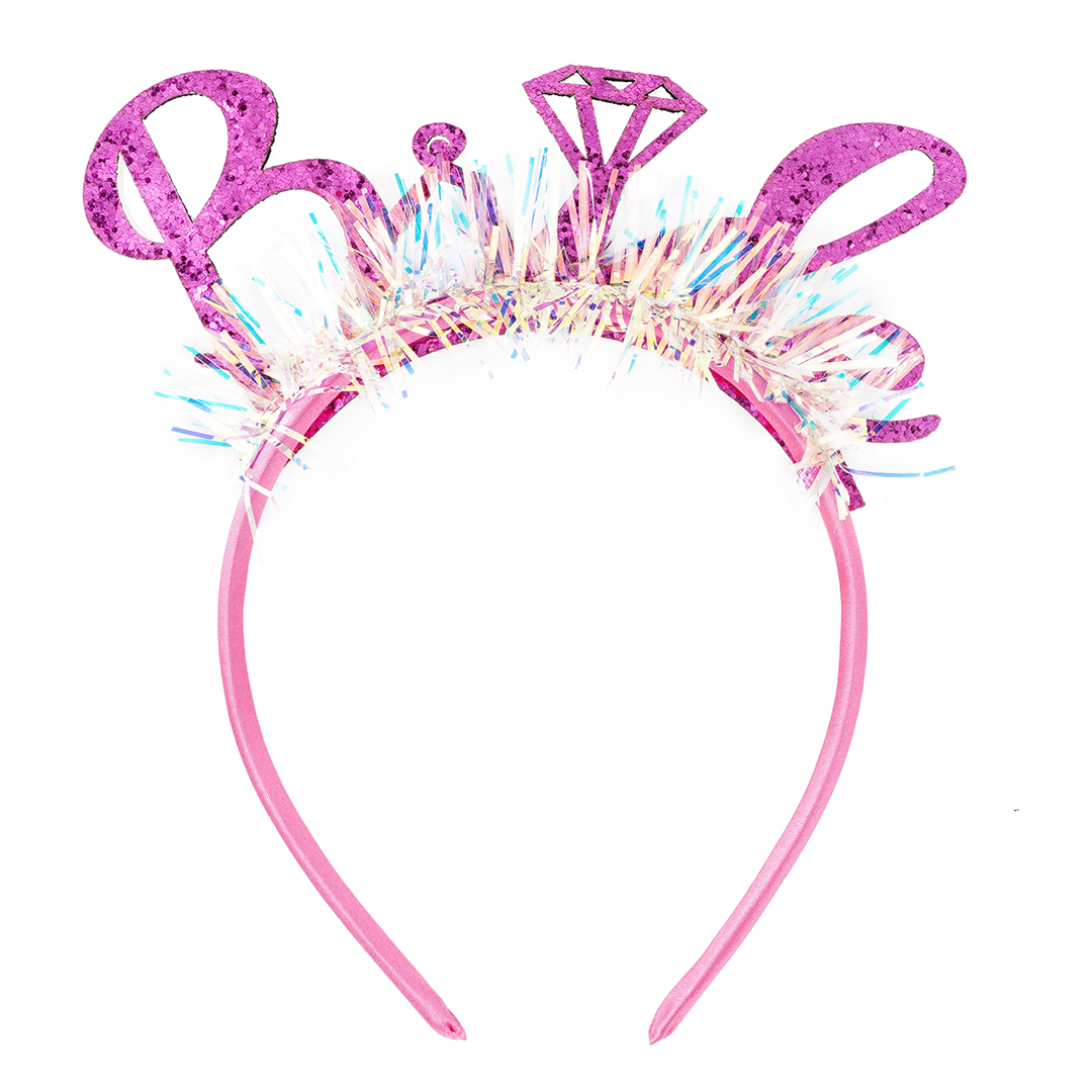 Ободок, BRIDE, пластик, Фуксия, 17*16 см, 1 шт. 