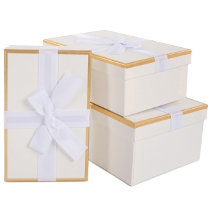Набор коробок  Стильный презент, Белый, 23*16*9,5 см, 3 шт. в упак. 