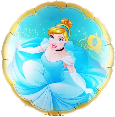Шар (18''/46 см) Круг, Золушка, 1 шт.