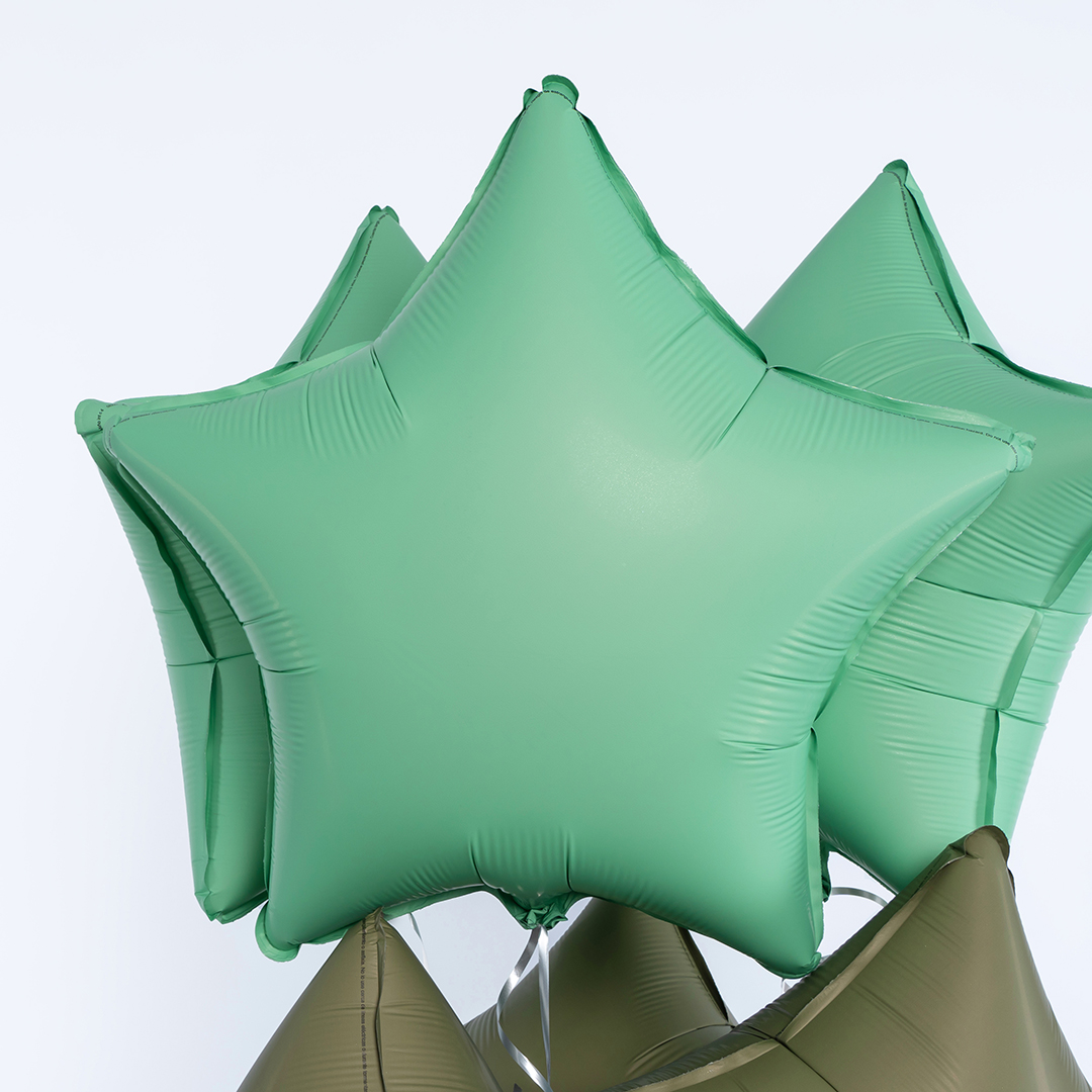 Шар (18''/46 см) Звезда, Мятный, Матовый, 1 шт.