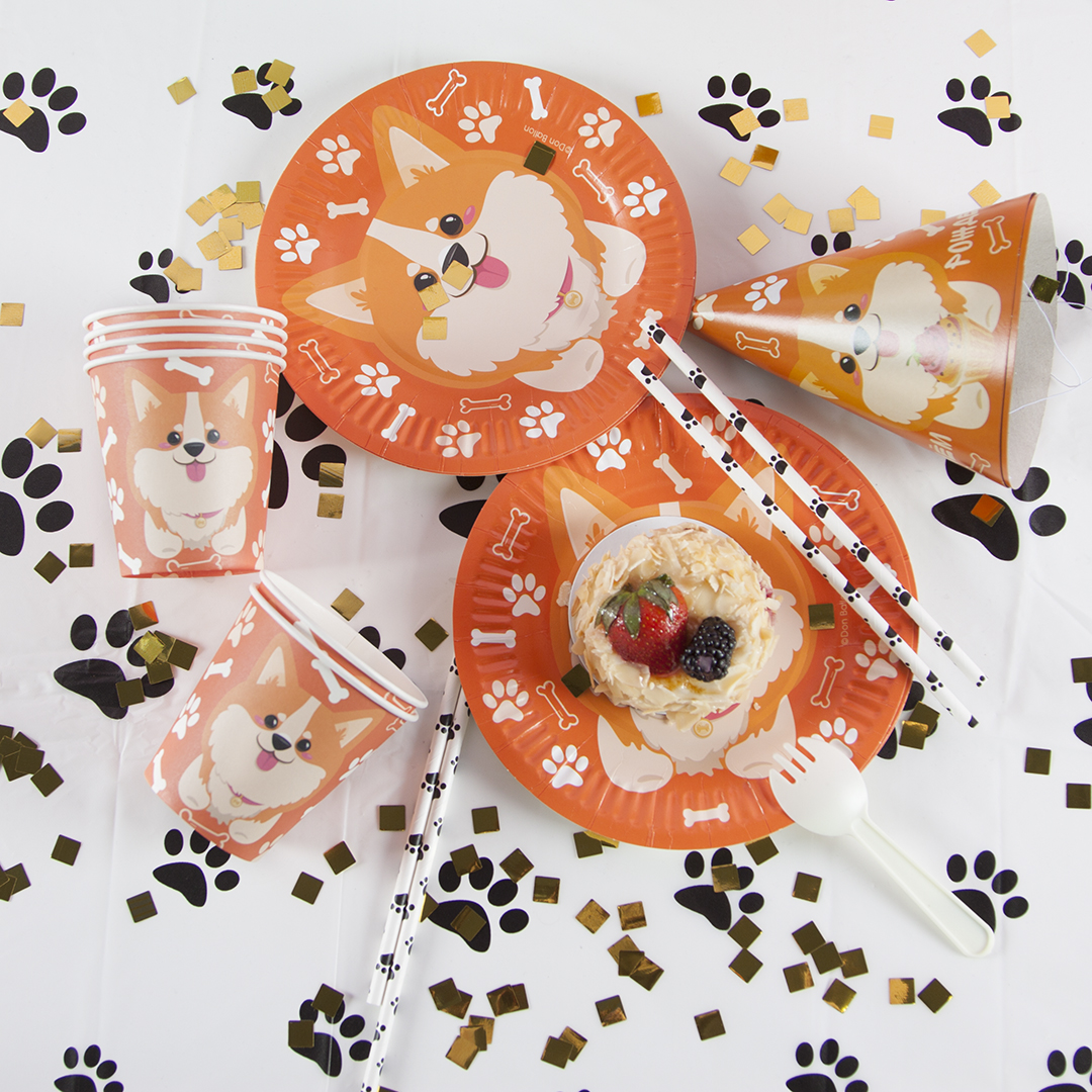 Колпаки, Счастливый корги, 6 шт. в упак. 