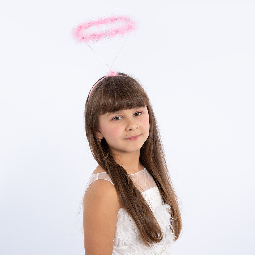 Ободок, Ангел, Розовый, 1 шт. 