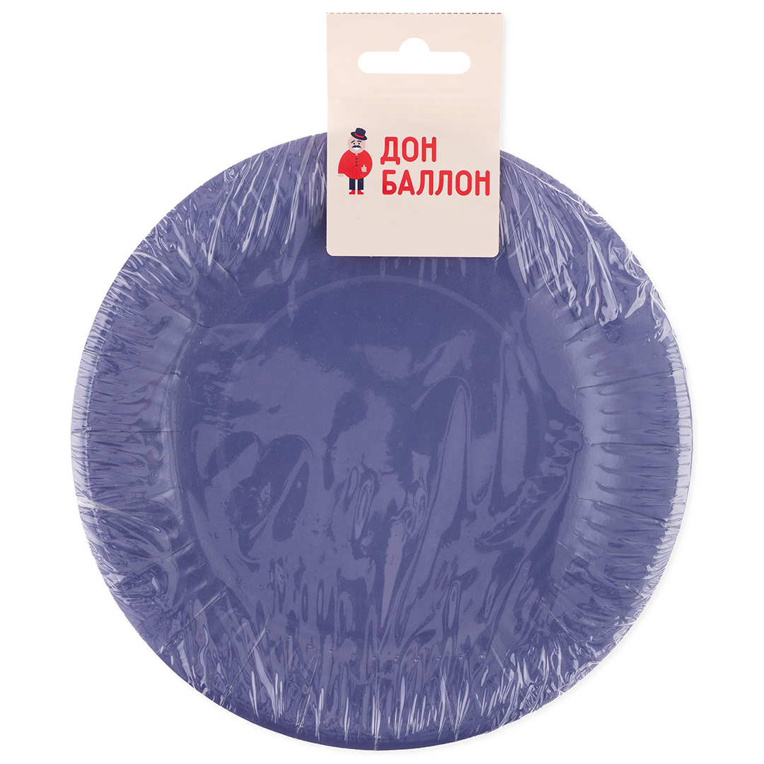 Тарелки (7''/18 см) Мастхэв, Фиолетовый, 6 шт.