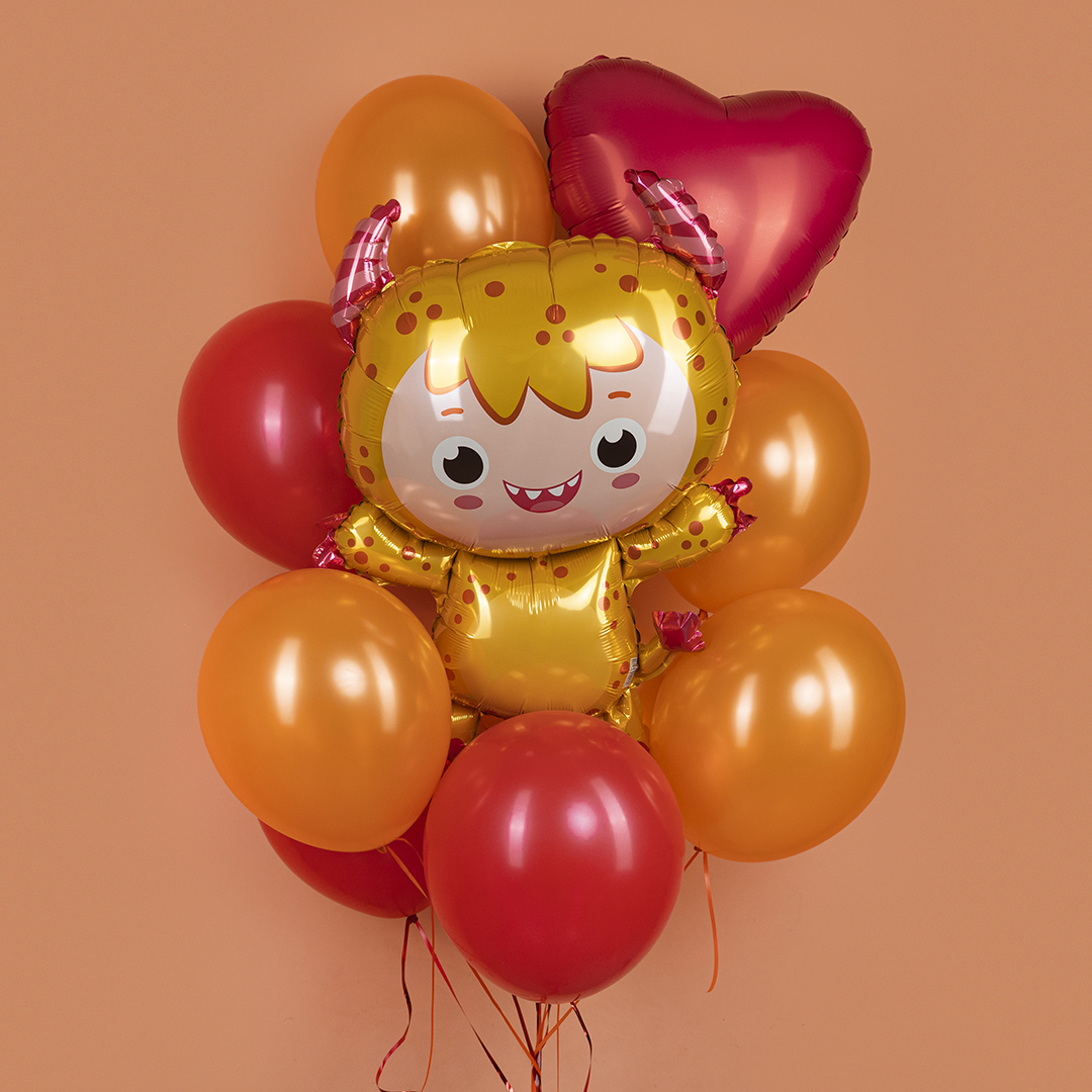 Шар (34''/86 см) Фигура, Маленький чертенок, Желтый, 1 шт.