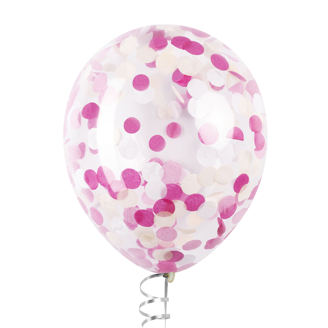 Конфетти тишью Круг, Розовый микс, 2,5 см, 50 г.