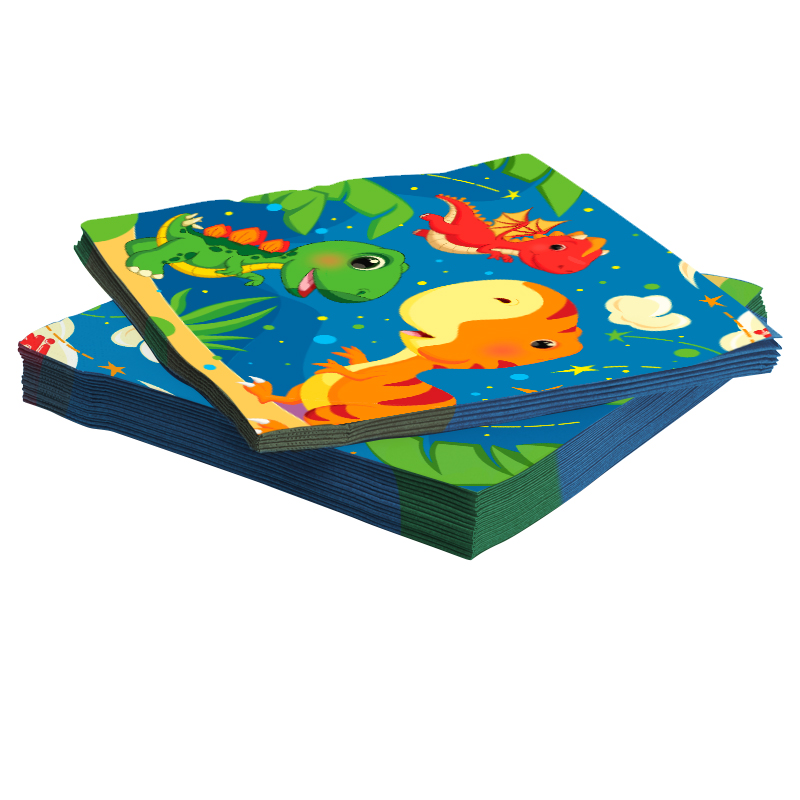 Тарелки (7''/18 см) Динозаврики, С Днем Рождения!, 6 шт.