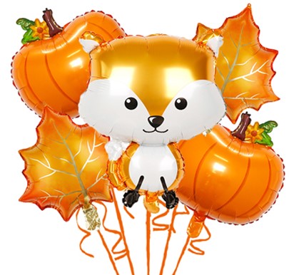 Шар (22''/56 см) Фигура, Тыква, Оранжевый, 1 шт.