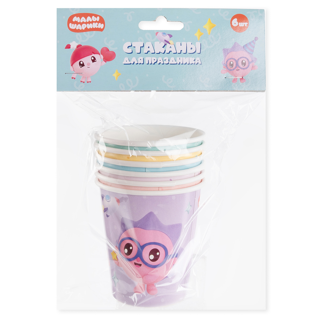 Стаканы (250 мл) Малышарики, Ассорти, 6 шт.