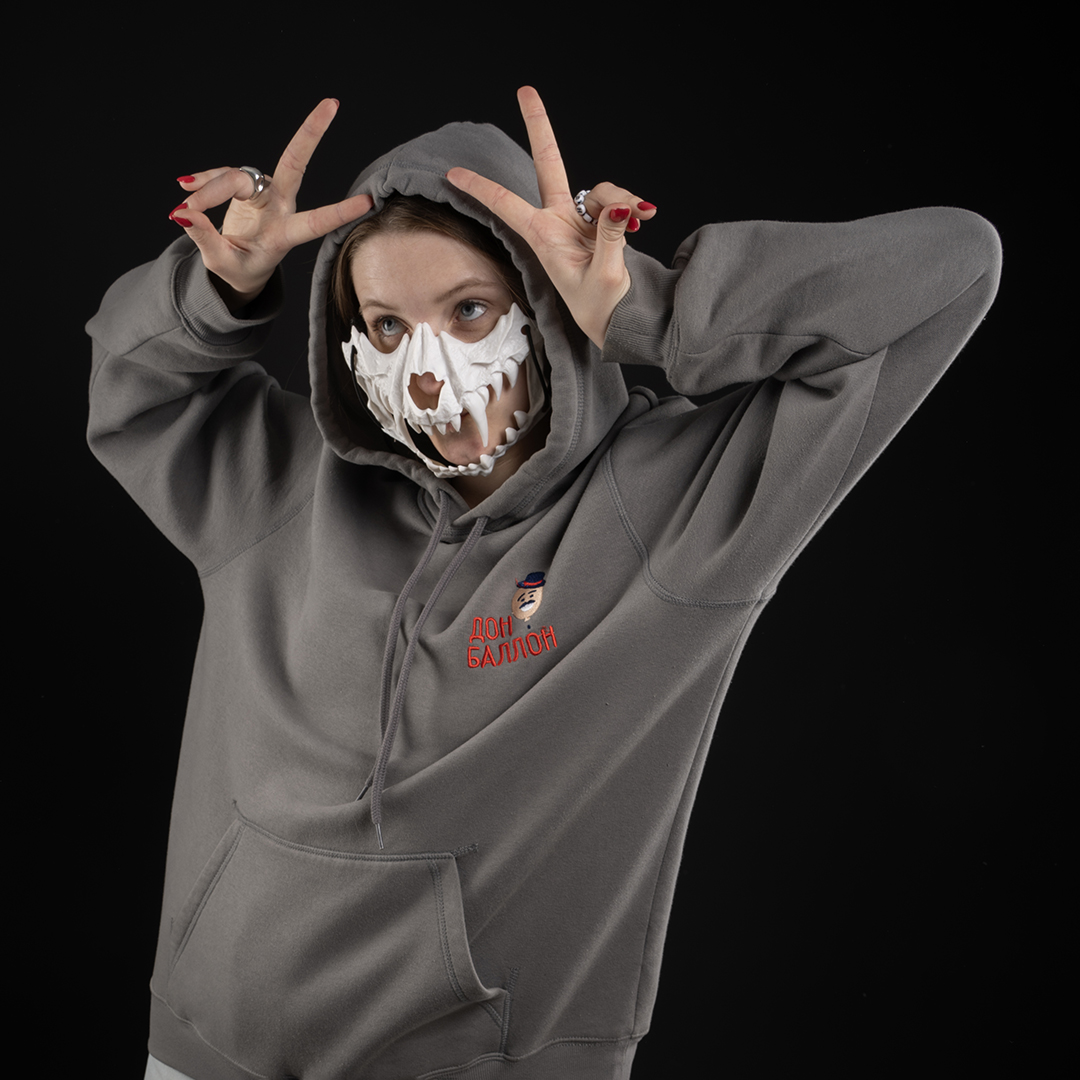 Карнавальная маска, Звериный оскал, Белый, 17*14 см, 1 шт. 