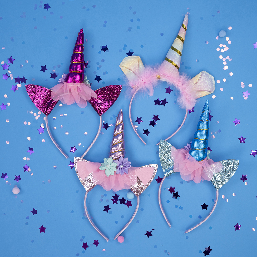 Ободок, Нежный единорог, Радужный, 1 шт. 