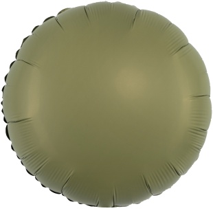 Шар (18''/46 см) Круг, Оливковый, Матовый, 1 шт.