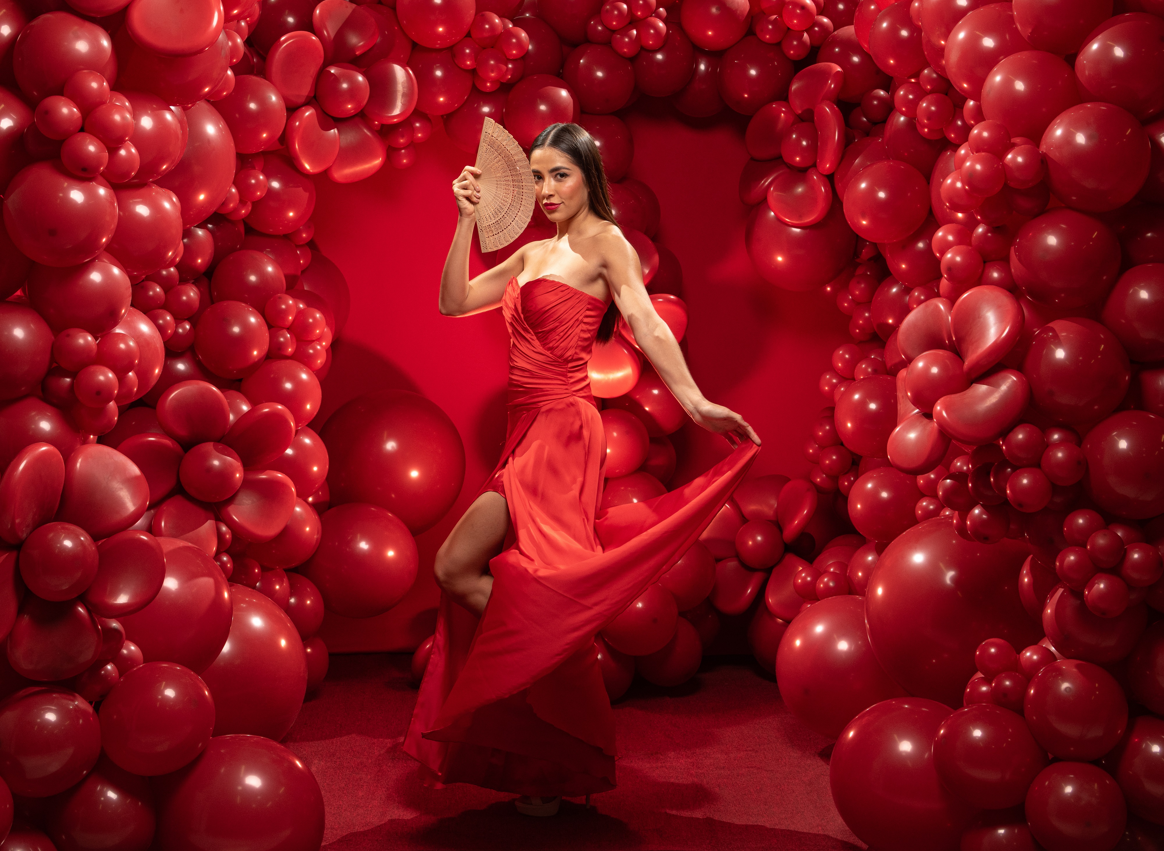 Шар (5''/13 см), Королевский красный (016), пастель, 100 шт.