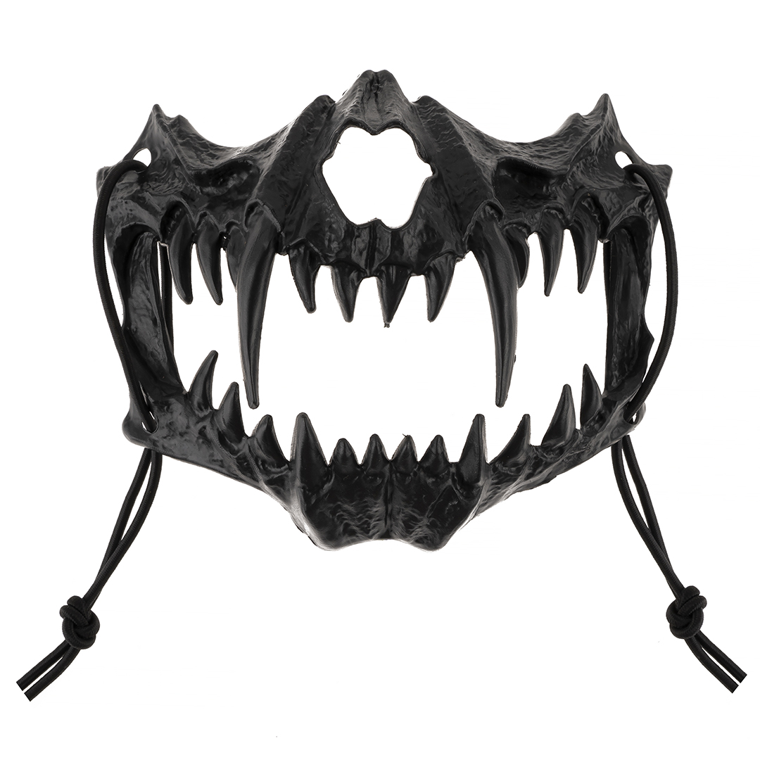 Карнавальная маска, Звериный оскал, Черный, 17*14 см, 1 шт. 