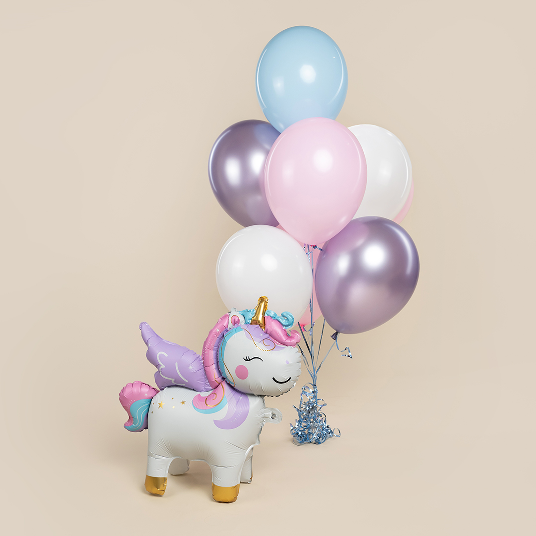 Шар (24''/61 см) Фигура 3D, Нежный единорог, 1 шт.