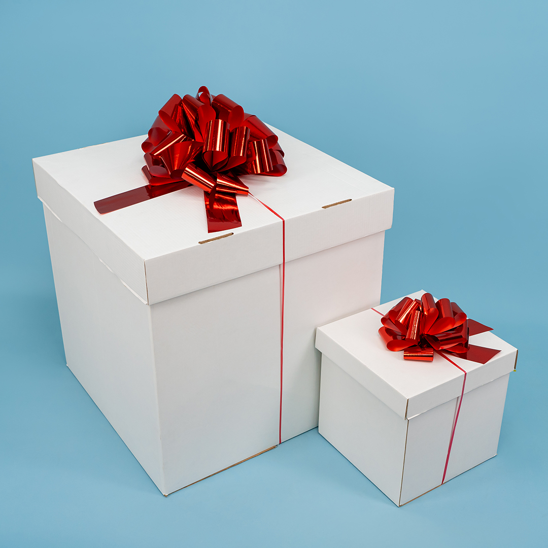 Бант Шар, Красный, Металлик, 21 см, 1 шт. в упак. 