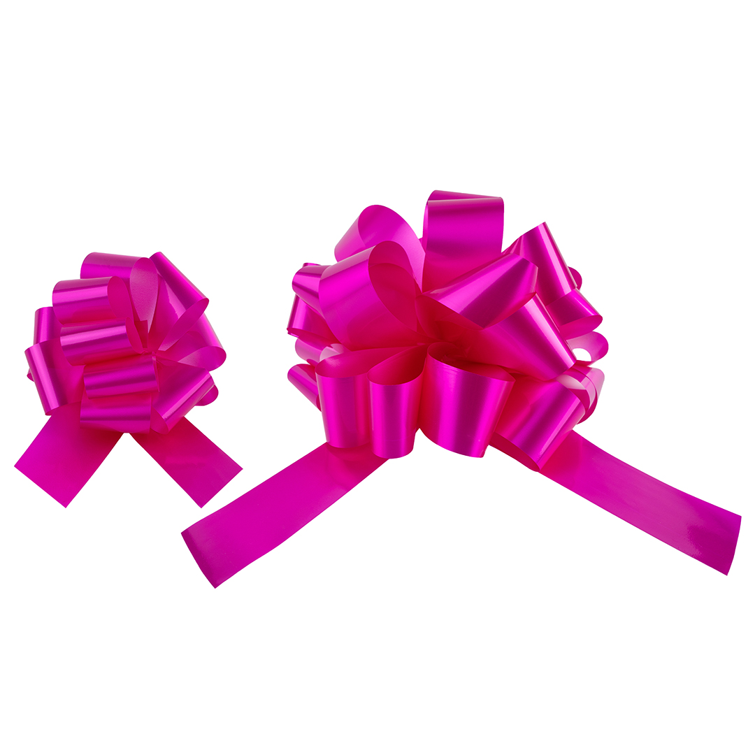 Бант Шар, Фуксия, Лаковый, 21 см, 1 шт. в упак. 