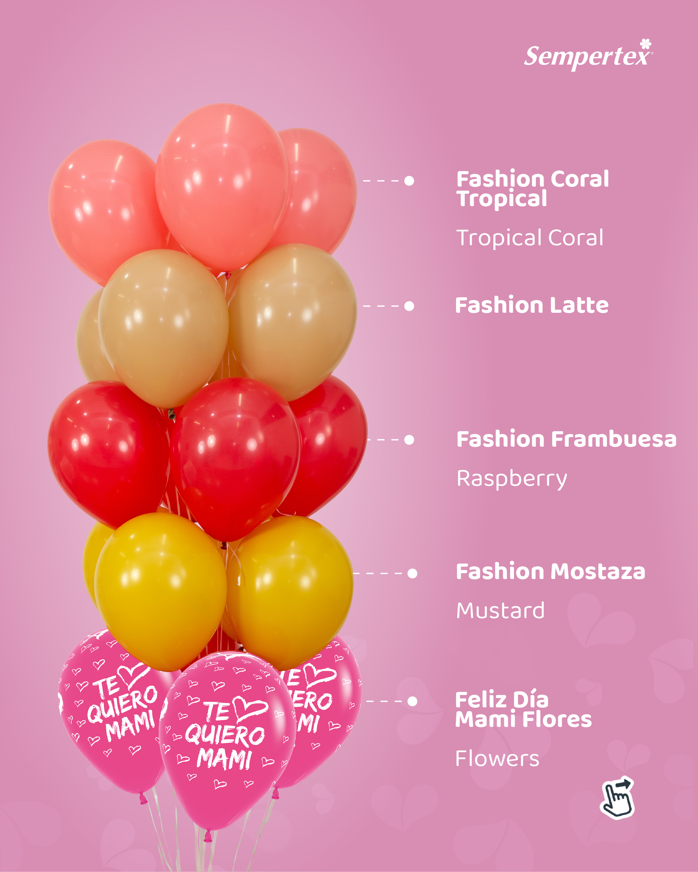 Шар (12''/30 см), Тропический коралл (059), пастель, 50 шт.