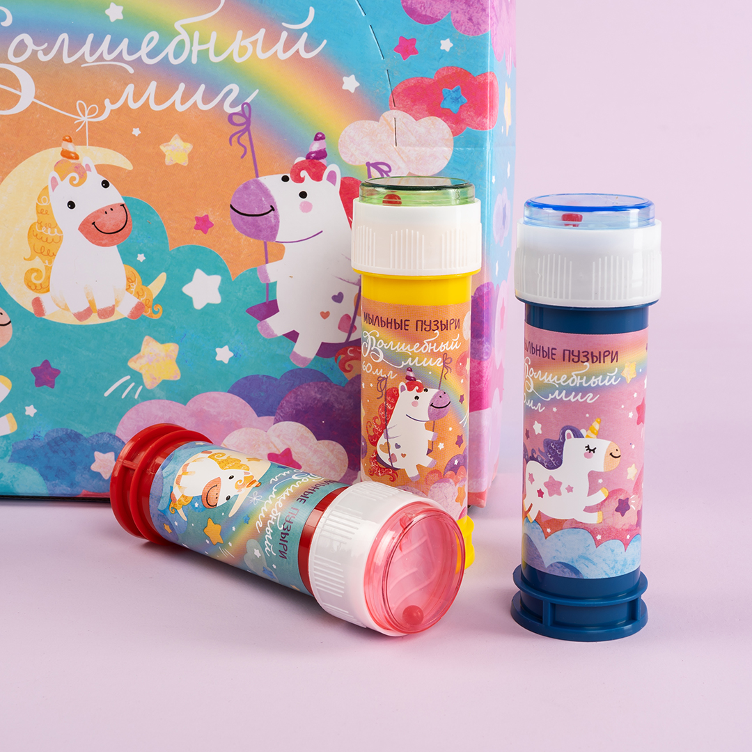 Мыльные пузыри Волшебные единороги, 60 мл. 36 шт.