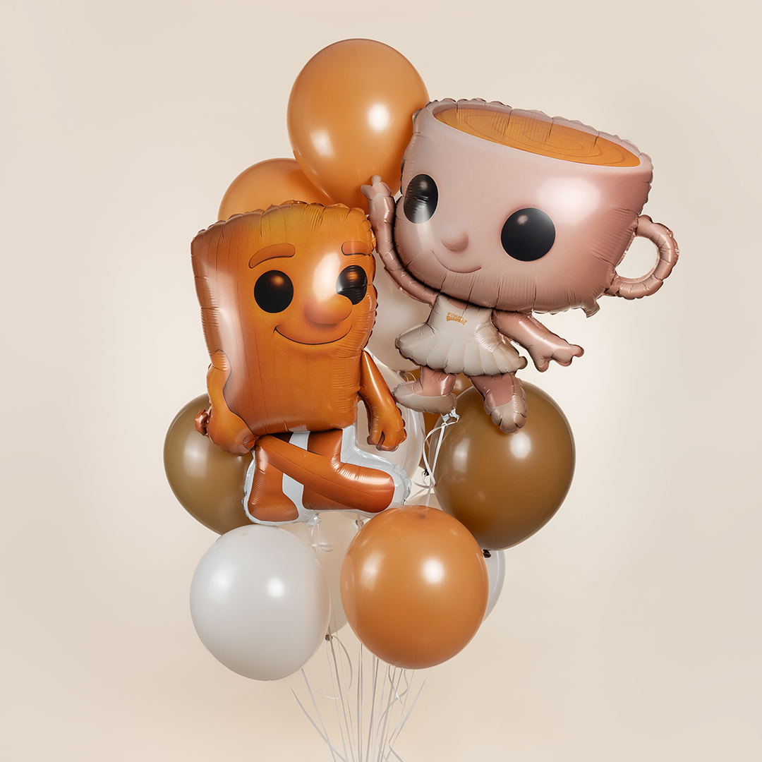 Шар (22''/56 см) Фигура, Балерина Капучино, 1 шт. в уп.