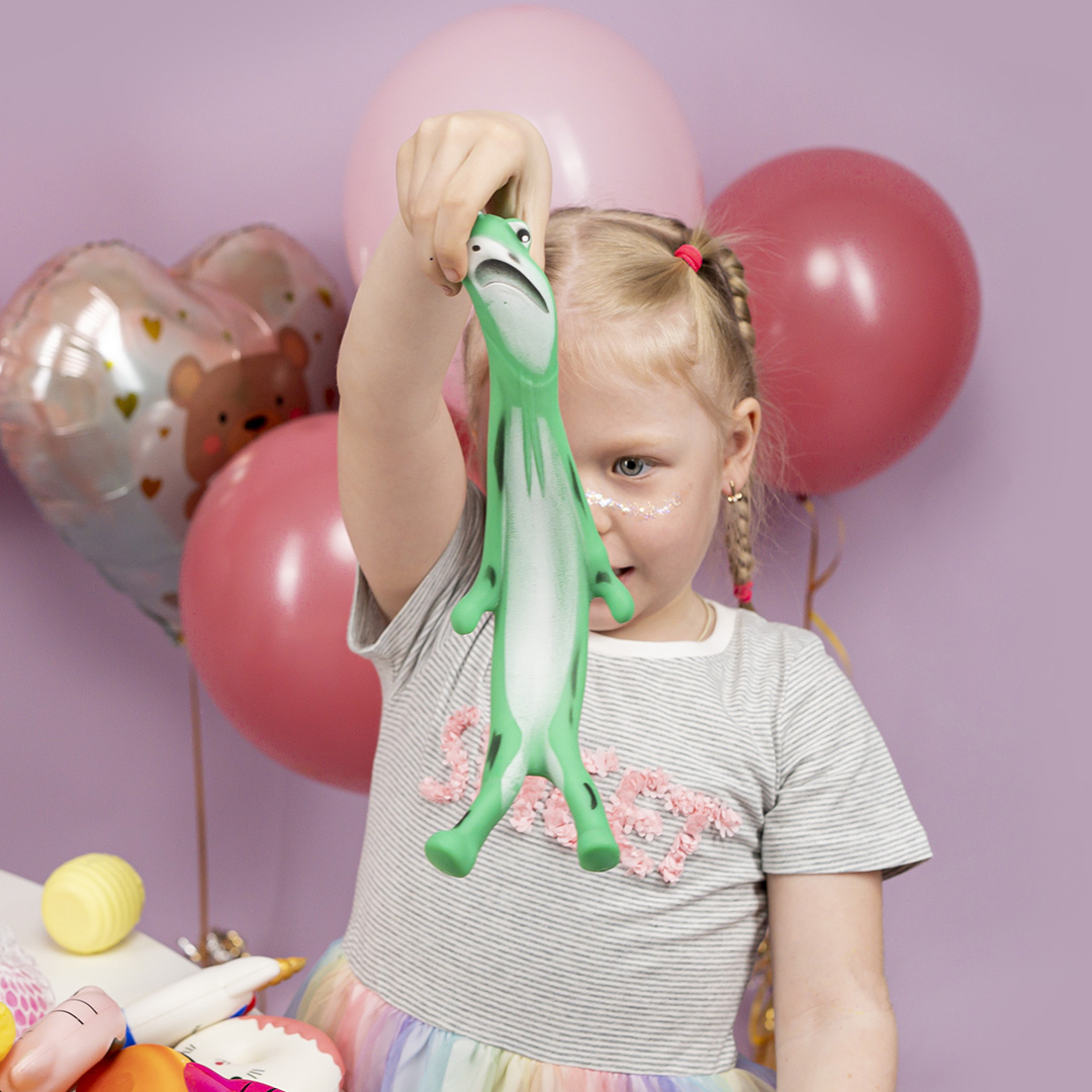 Игрушка - тянучка, Лягушка, Зеленый, 13*8*8 см, 1 шт. 