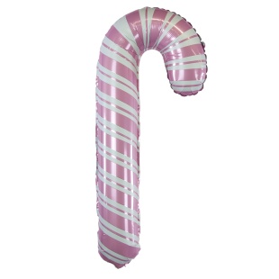 Шар (33''/84 см) Фигура, Леденец трость (надув воздухом), Розовый, 1 шт.