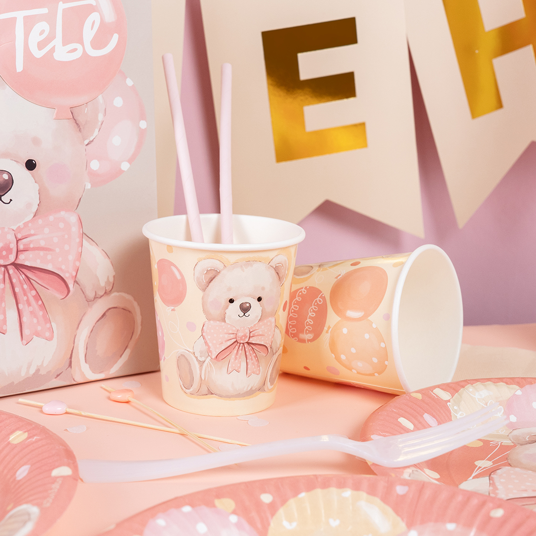 Стаканы (250 мл) Милый мишка, 6 шт.