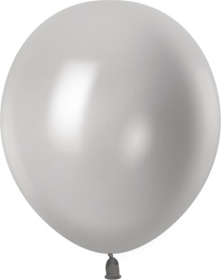 Шар (12''/30 см), Серебро, металлик, 100 шт.