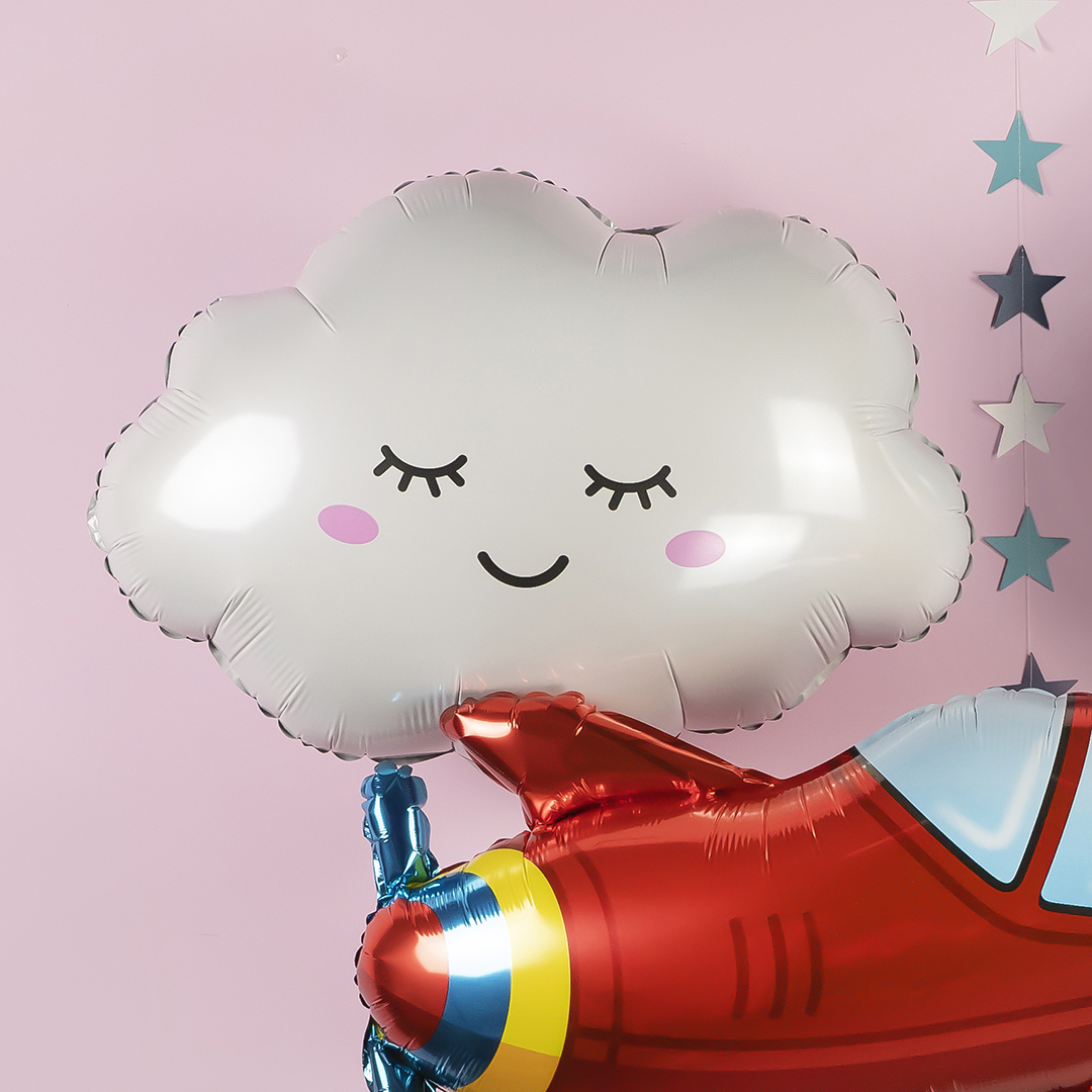 Шар (27''/69 см) Фигура, Облако, Белый, 1 шт.