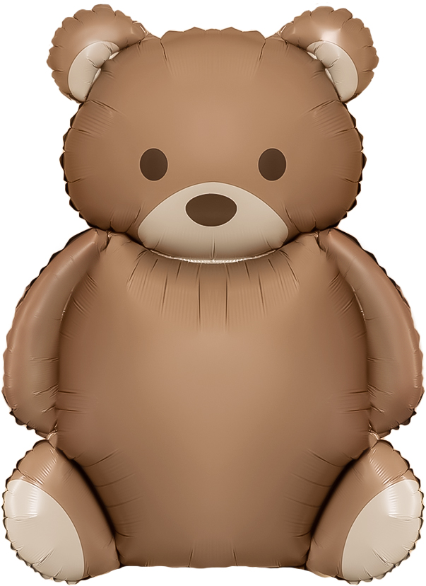 Шар (35''/89 см) Фигура, Мишка, Сатин, 1 шт. в уп.